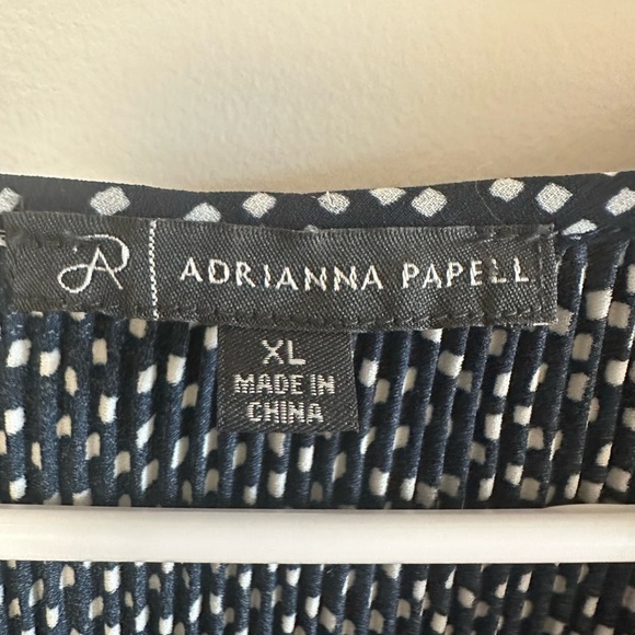 Adrianna Papell Blue and White Speckled Shirt - Picture 6 of 7